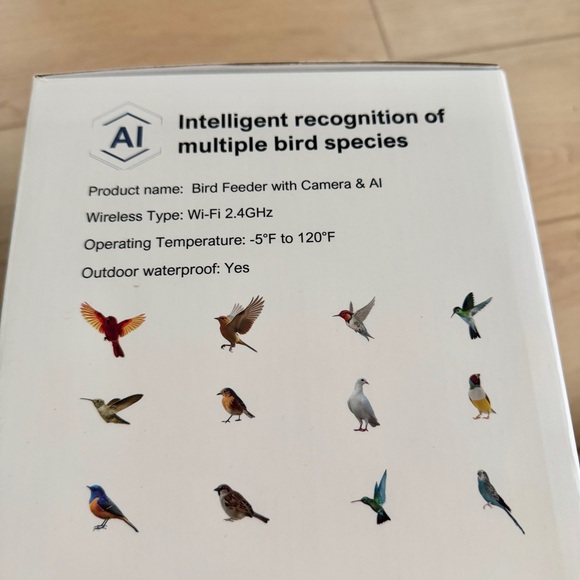 ๐ฆ AI Camera Bird Feeder Bird Identification Wireless Solar Water Tray Wall Mount - Picture 14 of 15